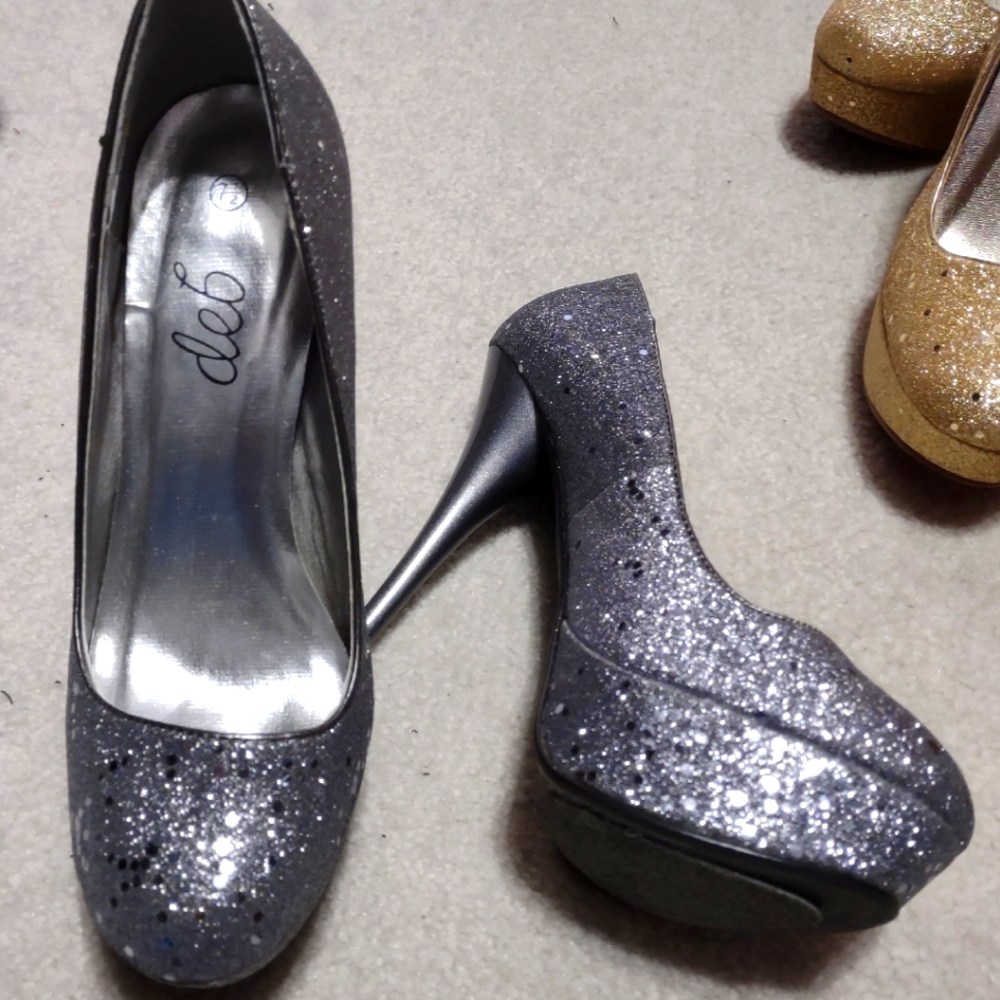 Glitzy Glam platform heels